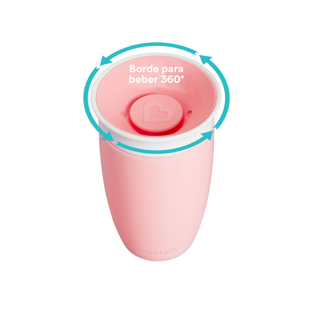 Vaso Miracle 360° con tapa · 296 ml