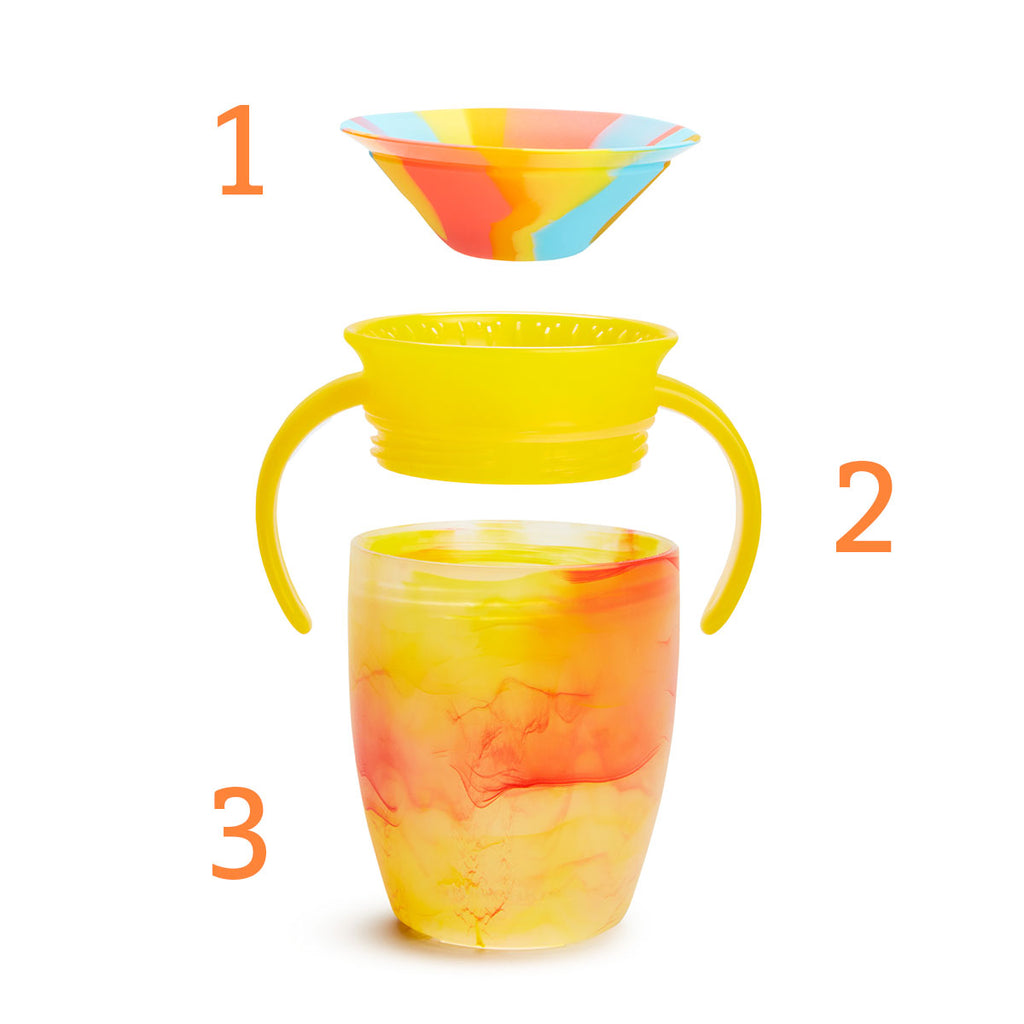 Pack 2 Vasos de aprendizaje Miracle 360 207ml - Azul/Amarillo